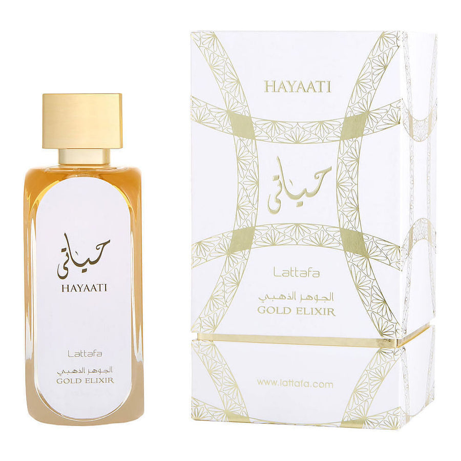 FRAGRANCE WORLD Hayaati Gold Elixir 100ML Eau De Parfam by Lattafa perfume bottle — buy in South Africa