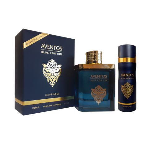 FRAGRANCE WORLD Aventos Blue For Him Eau De Parfum 100ml Gift Set with Deo Spray perfume bottle — buy in South Africa